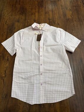 Matilda Jane Light Pink Checked Short Sleeve Button-Up Shirt